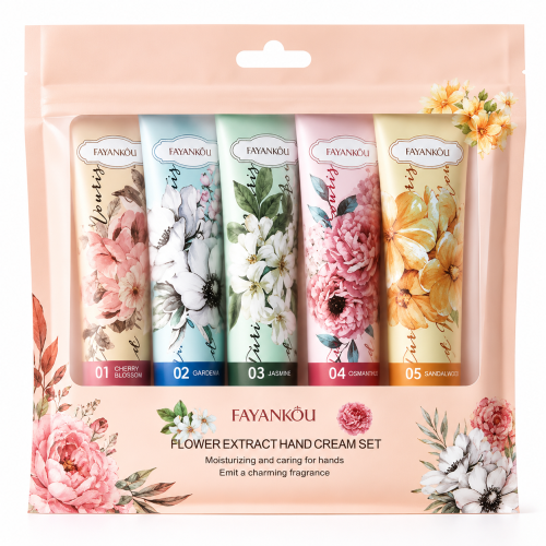 FAYANKOU Flower Extract Moisturizing Hand Cream Set – 5 Pcs