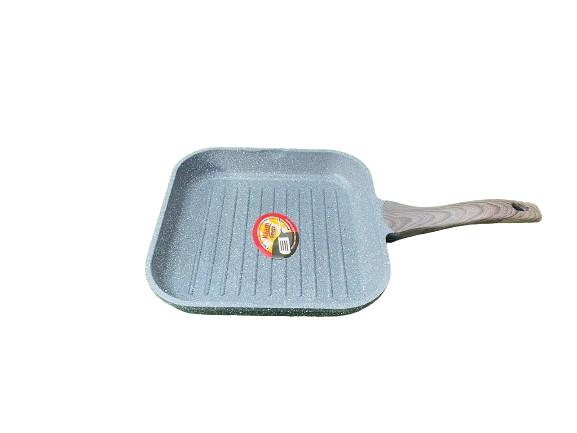 Kiam Die- Casting Non-Stick Grill FRYPAN 26cm With Glass Lid & Induction Bottom /Gas Stove Uses