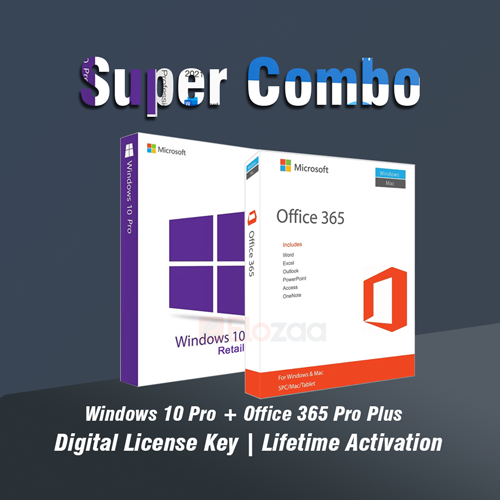 Windows 10 Pro Office 356 Professional Plus For Windows - Combo Offer - Lifetime License Key - Instant Email Delivery