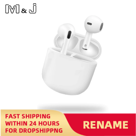 Air Pro 4 TWS Wireless Earphones Rename Bluetooth 5.0 Mini Earbuds with Charging Case Sports Handsfree Headset for Smart Phones