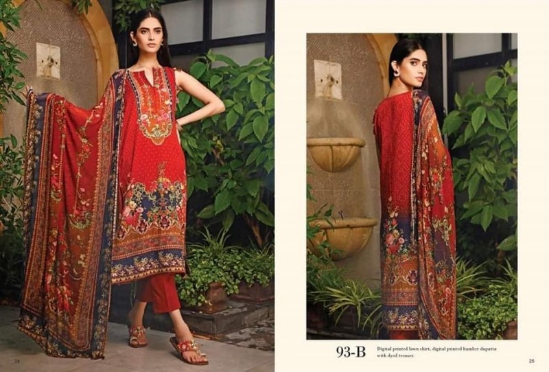 Pakistani Malahar Digital Print Pure Cotton Three Piece