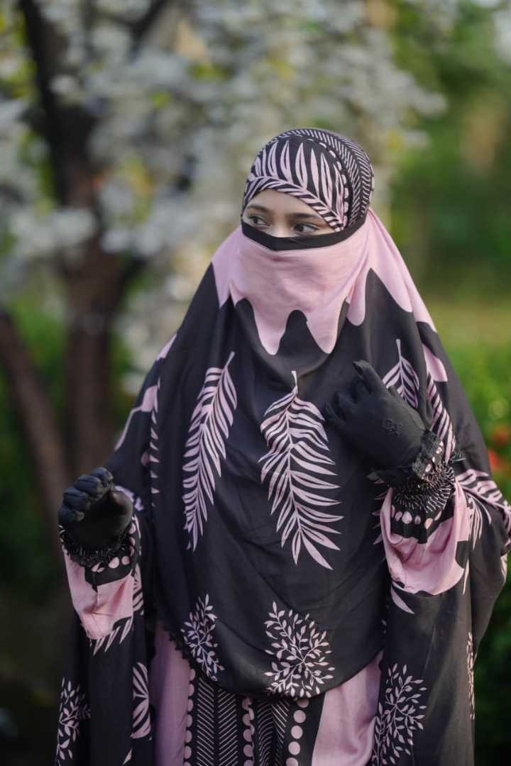 খিমার প্লাজু সেট | China Linen Khimar Plazo Set with Niqab | সামার ফ্রেন্ডলি