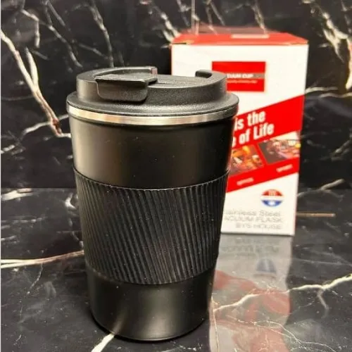 500 mL Black Double Wall Stainless Steel Vacuum Insulated Travel Mug