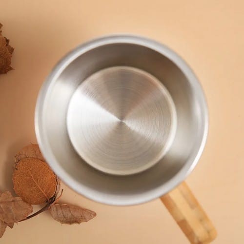 Wooden Tea Water Cups Stainless Steel 300ML