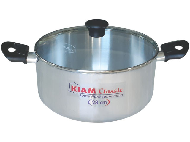 Kiam Aluminium Casserole with Glass Lid