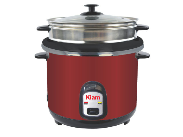 Kiam Rice cooker Steel –(One Coating bati) Straight 1.8/2.8 Ltr SJBS 701-04