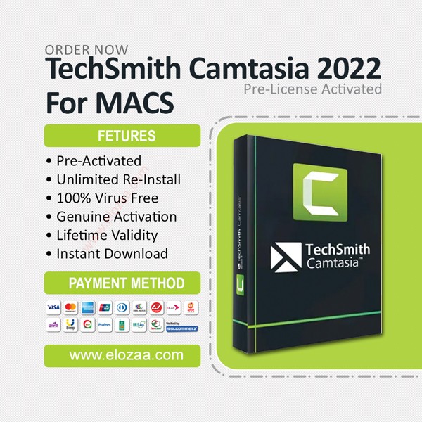 TechSmith Camtasia 2022 for MACS - Lifetime Activation - Instant Download