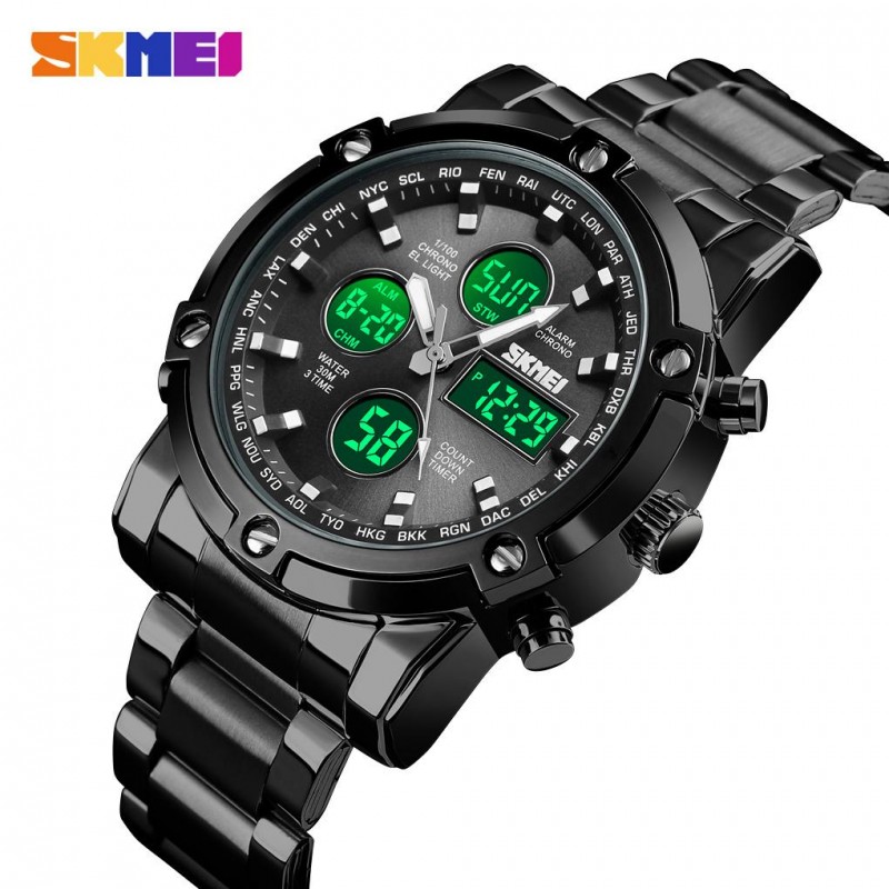 SKMEI Sports Fashion Quartz Dual Display Waterproof Watch For Men 1389