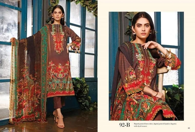 Pakistani Malahar Digital Print Pure Cotton Three Piece