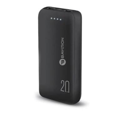 Baykron 20,000 mAh Ultra-Fast Lithium Polymer Power Bank – Black