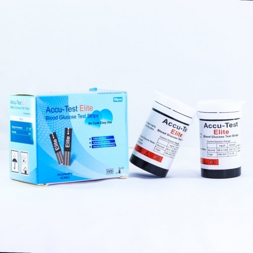 Accu Test Elite Blood Glucose Test Strip – 50 Pcs