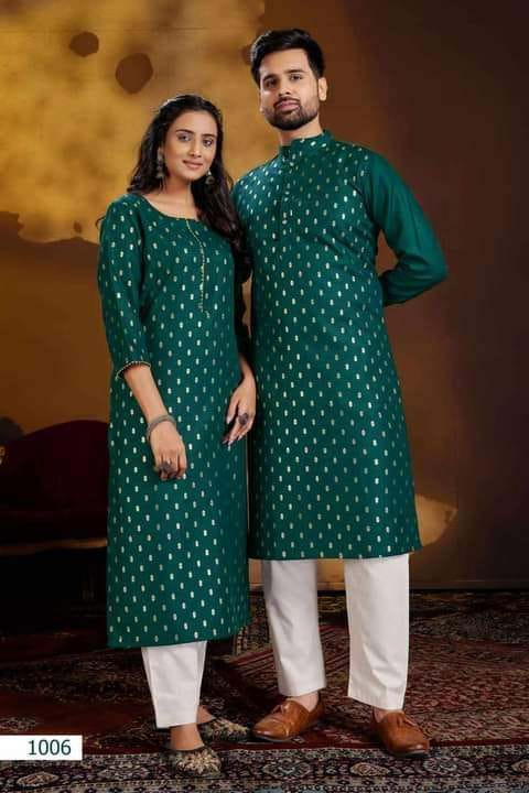 Pure Cotton Punjabi & Salwar Kamiz -Couple Set