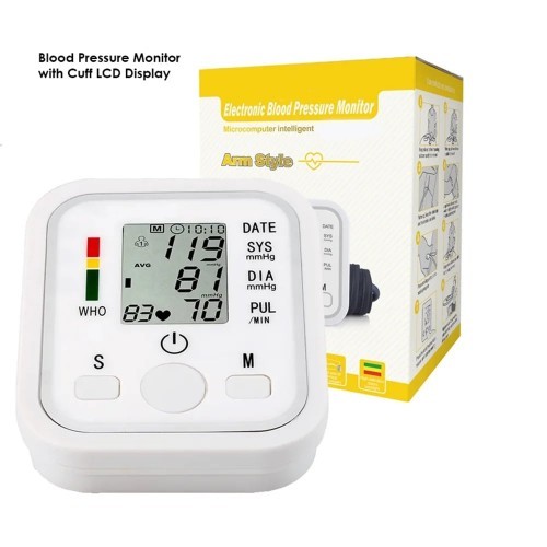 Blood Pressure Monitors with Adjustable Cuff and Large LCD Display BP Monitor Machine for Home Use