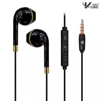 Vlike VK-820 Music Wired Earphones with Mic and Volume Control for Mobiles and Computers Wired Heads