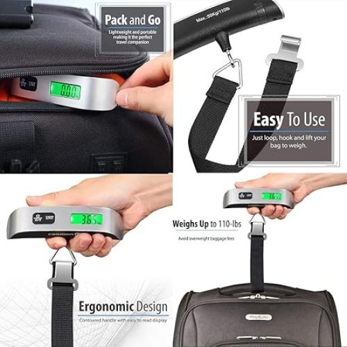 Digital Luggage Hanging Portable Pocket Scale 50kg
