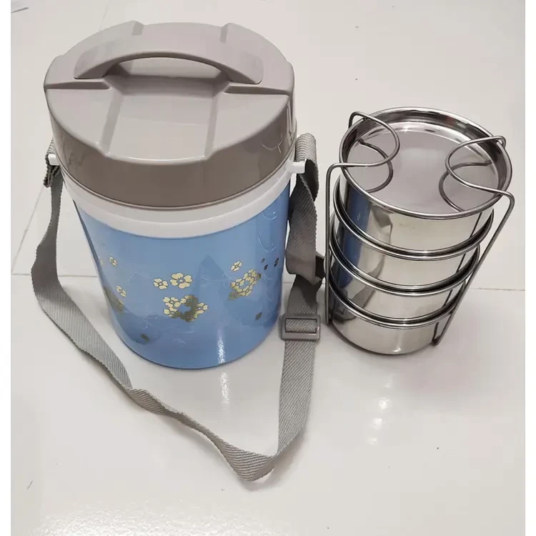 Kiam Monalisa Steel Hot Tiffin Carrier Lunch (4)Pot
