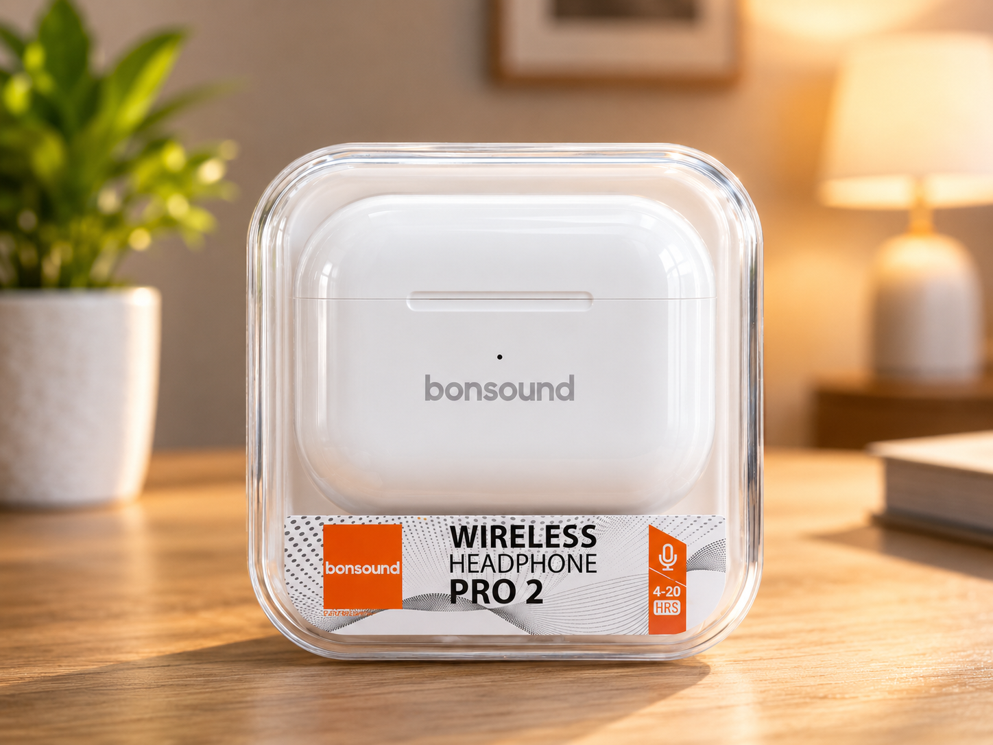 Bonsound PRO2 Wireless Earbuds – Touch Control, High Bass, Comfortable Fit, 20H Battery Life, Bluetooth Headphone with Charging Case