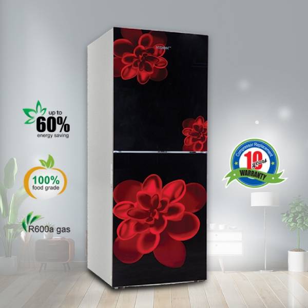 VSN GD Refrigerator RE-238L Red Rose Flower-BM