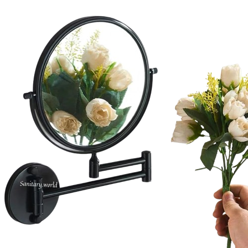 Black Rotate Makeup Mirror