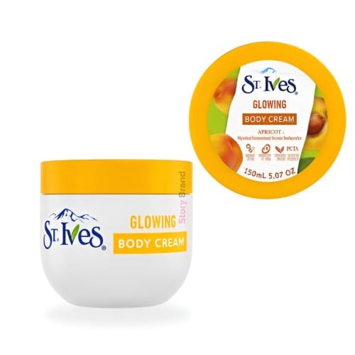 St. Ives Glowing Apricot Body Cream For Dry Skin, 150 ml