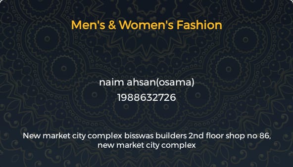 Mens & women's fashion