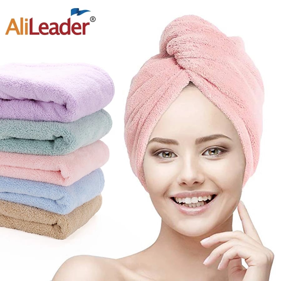 Turban Hair-Drying Shower Microfiber Towel Caps Quick-drying Bathing Absorbent Bathrobe Hat multi colors Hair Wraps for Women