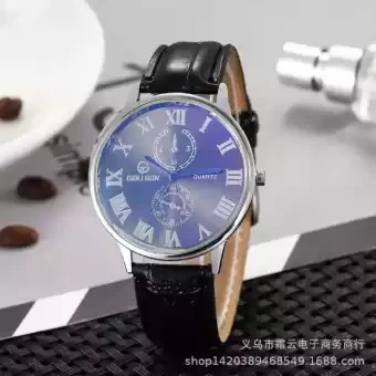 Fashion Quartz Business Simple Leather Waterproof Watch for Men