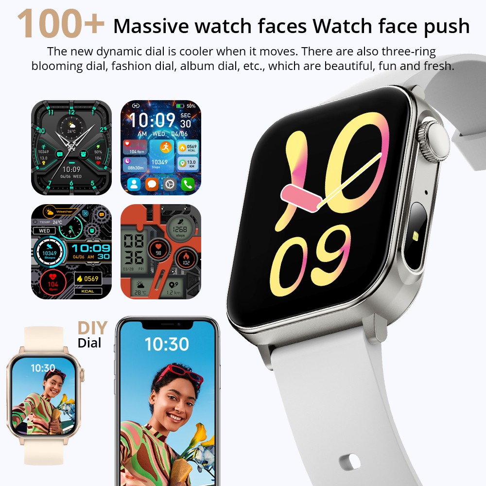 COLMI P80 Smart Watch – 1.83" IPS Display, Bluetooth Calling, Type-C Charging & IP67