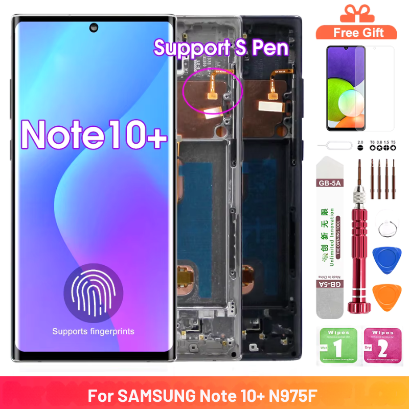 Original Super AMOLED Samsung Note 10 Plus Display