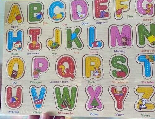Wooden Puzzle Alphabet ABCDE