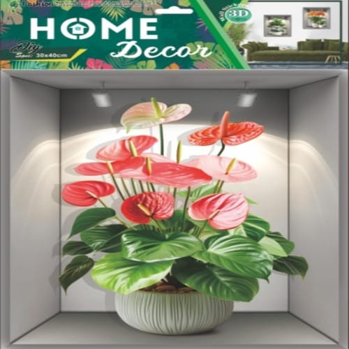 Artificial 3D Flower wall decoration/room decoration anthurium floral design