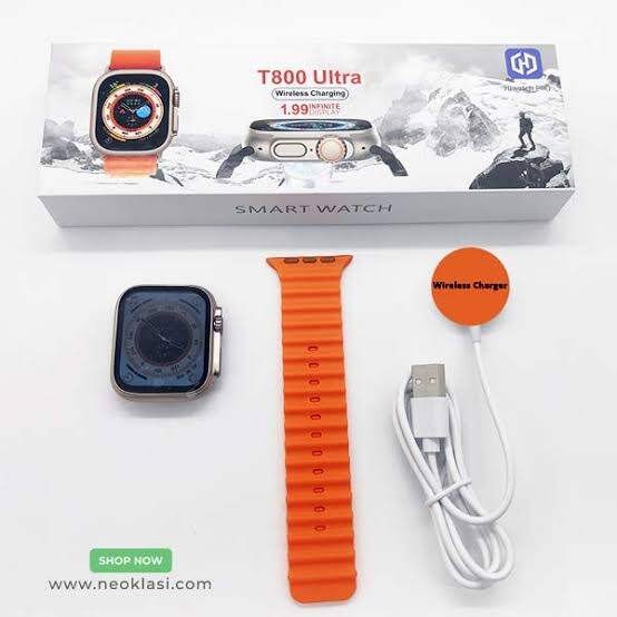 T800 Ultra2 Smartwatch with Bluetooth Calling, Heart Rate Monitor & Wireless Charging