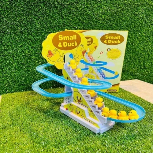 Electric Cartoon Duck Climbing Music Train Duck Toys 9 Pcs duck