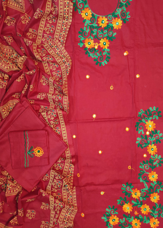 Jessor Hand Workd Flower Design Three Piece