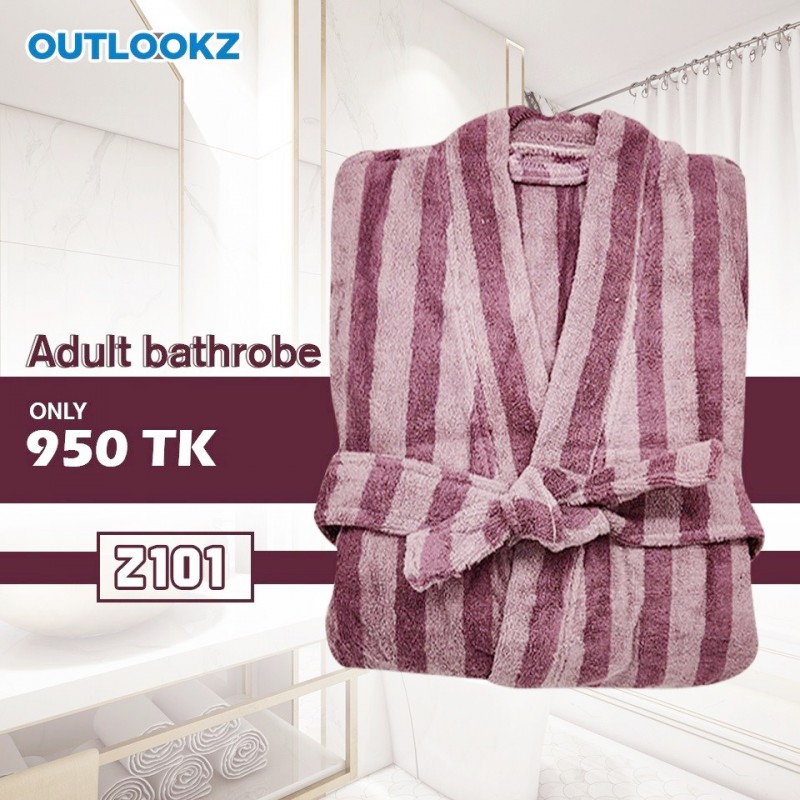 LONG STRIPED BATHROBE