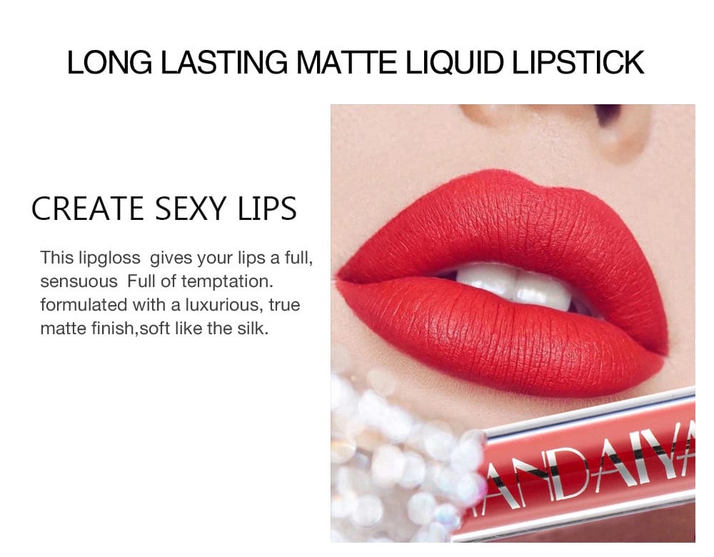 6 Colors Matte Lip Gloss Set Liquid Lipstick aterproof Long Lasting Moisturizing Lipstick Women Lip Tint Beauty Cosmetics Set