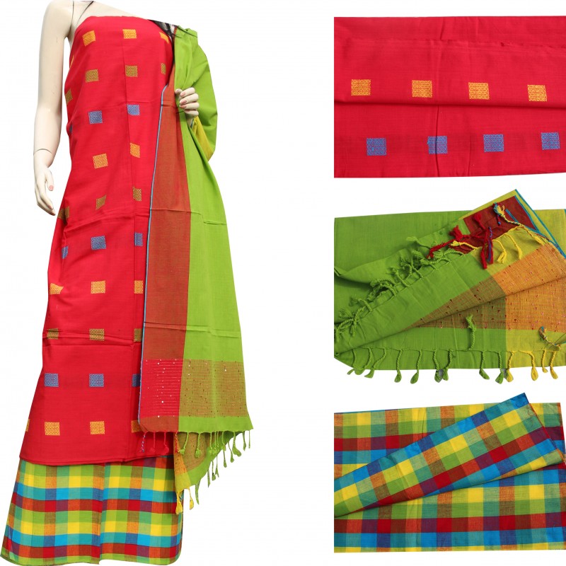 Unstitched Three pcs for women