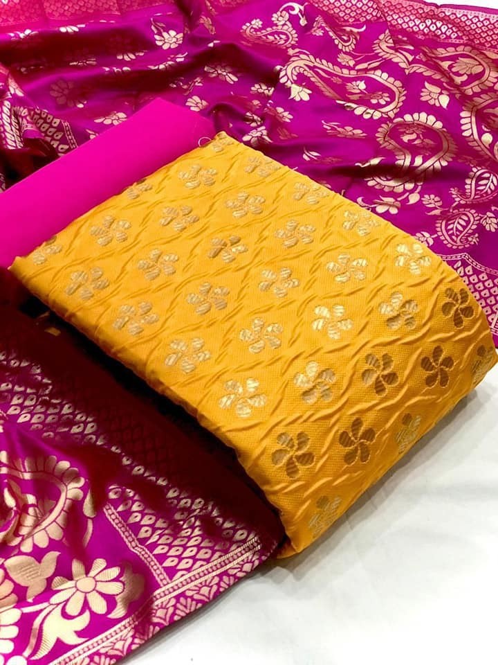 Banarasi silk three piece