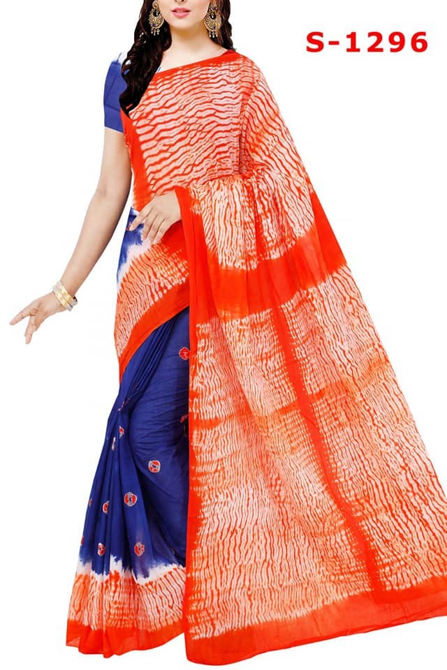 Multicolor Mom Batik Saree with Blouse Piece