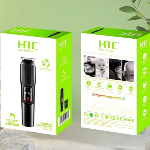 HTC AT-519 Hair Clippers - Professional Wireless Charging