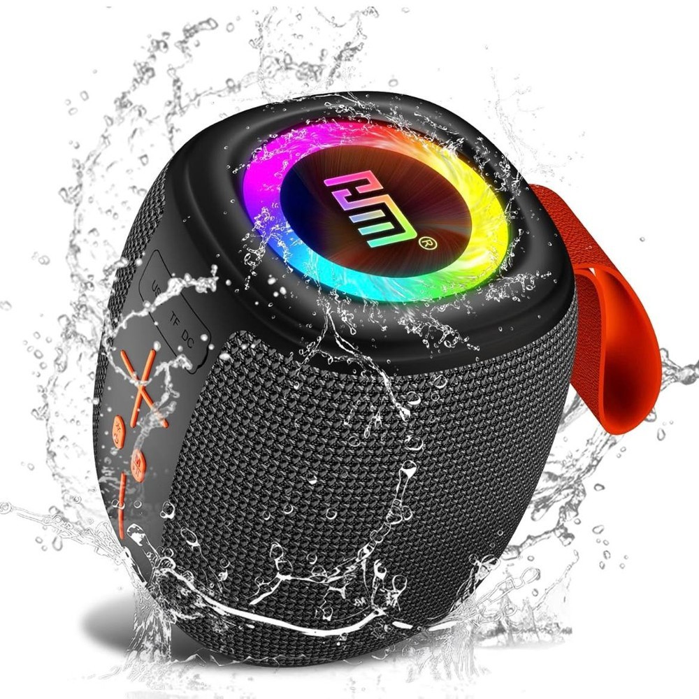 HM-805 Portable Wireless Bluetooth Speaker | RGB LED Light | Powerful Bass | Mini Outdoor Speaker | Water & Dust Proof | Rechargeable Speaker