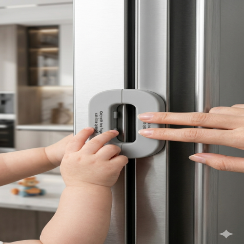 Refrigerator Safety Lock for Kids – Child-Proof Fridge Door Latch