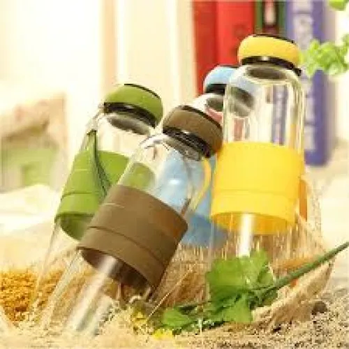 Portable Glass Water Bottle - 500ml