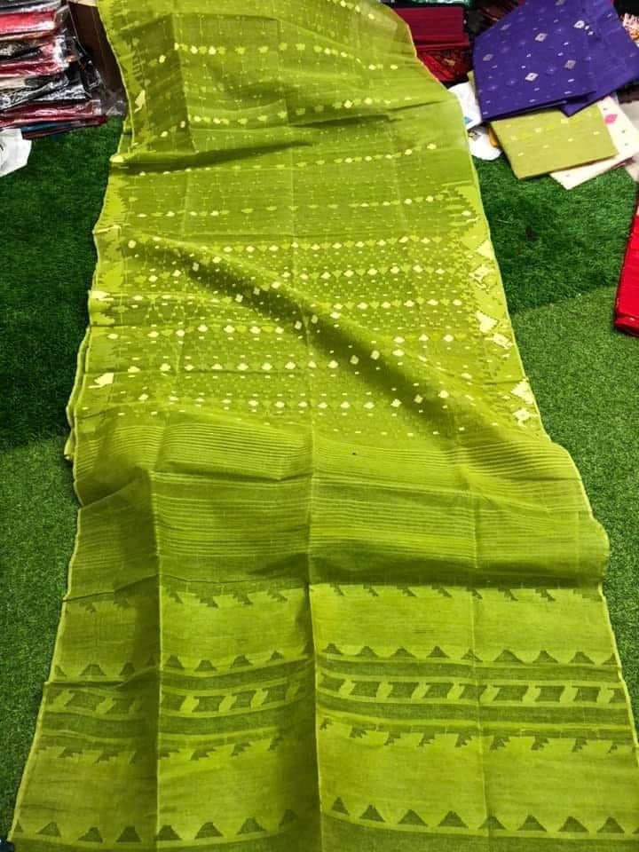 Multi Colour Moslin Jamdani Saree for Women