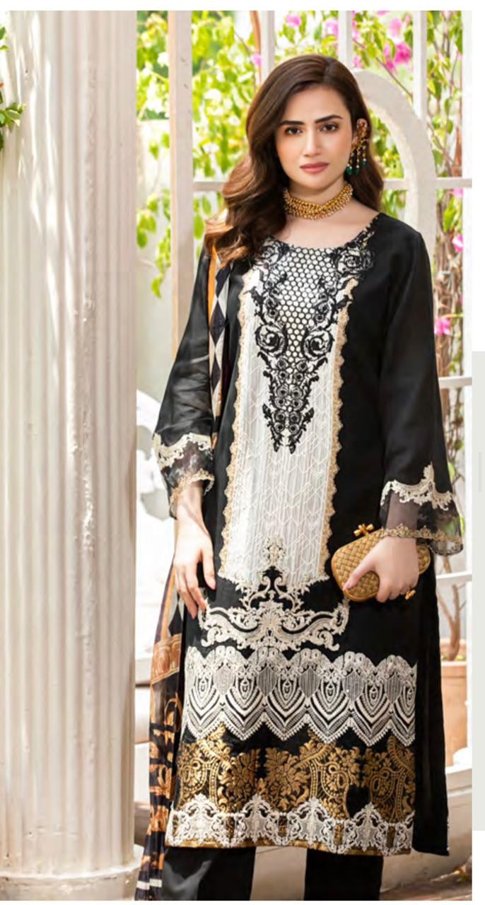 Manara Luxury Embroidered Lawn Collection 2021