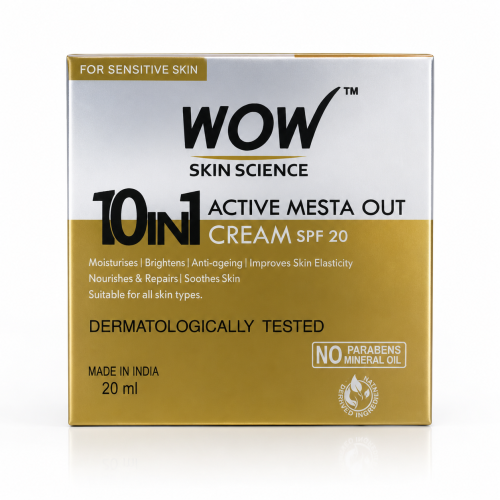 Wow Skin Science 10-in-1 Active Mesta Out Cream, SPF 20 - 20ml
