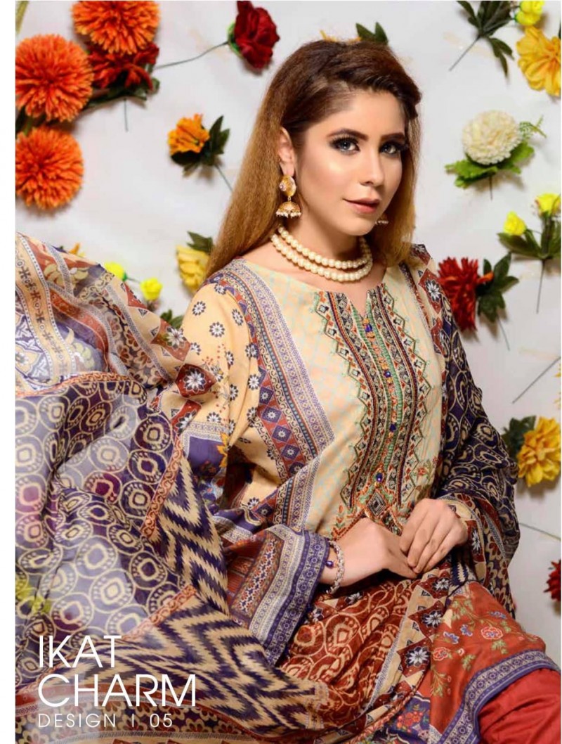 Orchid Digital Printed With Embroidered Lawn collection