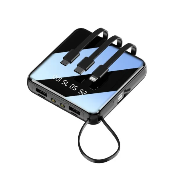 Mini Portable Power Bank with Built-in Cable – 20000mAh (PB3)