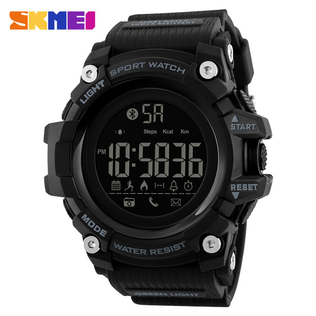 1385BL – Black PU Leather Sports Watch for Men
