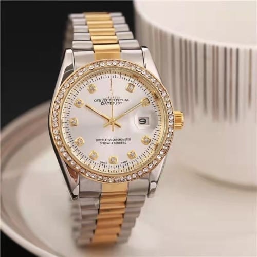 Two Tone Rolex Oyster Perpetual Datejust watch